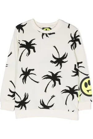 BARROW Palm tree-print cotton sweatshirt