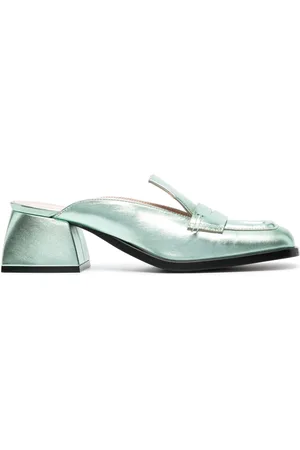 NODALETO Cara metallic block-heel mules