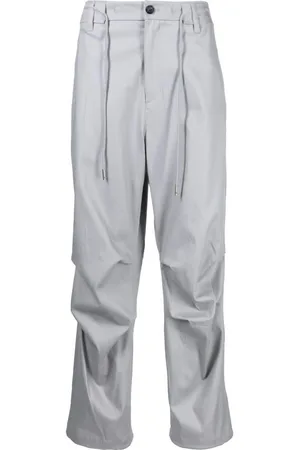 SONGZIO Ruched drawstring straight-leg trousers