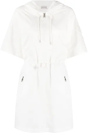 Moncler Short-sleeve hooded cotton dress