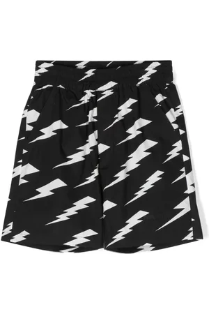 Neil Barrett Lightening-logo shorts