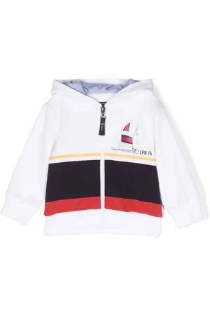 Lapin House Colour-block zipped hoodie