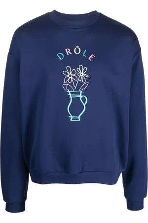 Drôle de Monsieur Logo-embroidered cotton sweatshirt