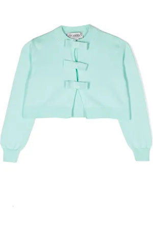 Simonetta Bow-detail cropped cardigan