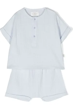 TEDDY & MINOU Button-plaque cotton tracksuit set