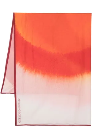 Alexander McQueen Logo gradient-effect scarf