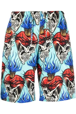 Philipp Plein Love Tattoo silk shorts