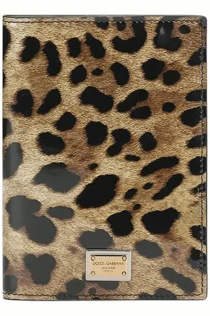 Dolce & Gabbana Leopard-print leather passport holder