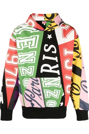 Kenzo Flag-print cotton hoodie
