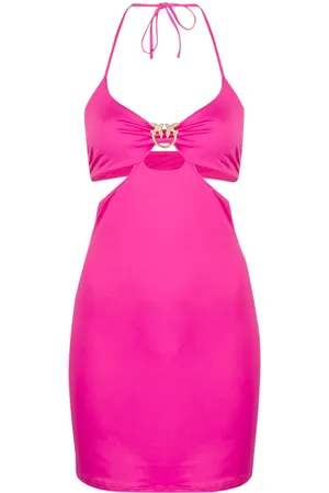 Pinko Birds of Love halterneck minidress