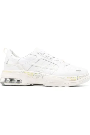 Premiata Panelled low-top leather sneakers