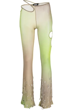 GCDS Sita crystal-drop tulle trousers