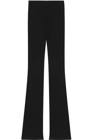 Saint Laurent Women's Slim-Cut Velvet-Effect Trousers