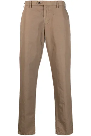 LARDINI Straight-leg linen trousers