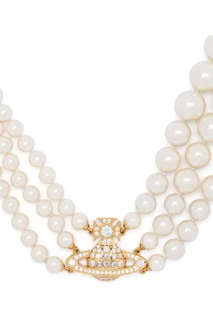 Vivienne Westwood Orb-plaque pearl necklace