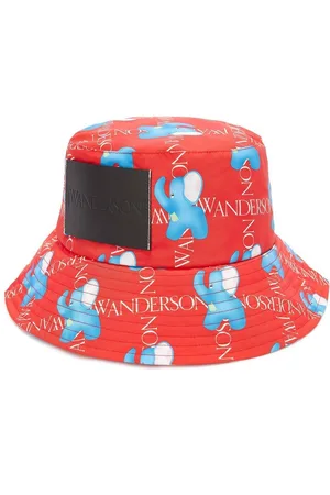 Reversible GG and Horsebit bucket hat in beige and blue