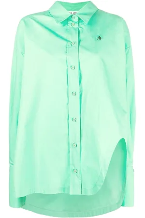 The Attico Asymmetric cotton shirt