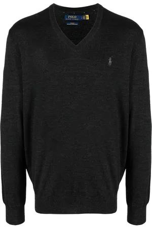 Ralph Lauren Embroidered-logo V-neck sweater