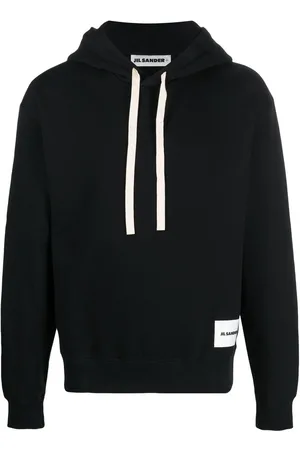 Jil Sander Logo-patch drawstring hoodie