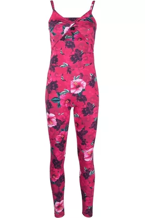 Pinko Women Jumpsuits - Floral-print sleeveless jumpsuit