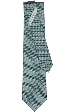 Salvatore Ferragamo Gancini-print silk tie