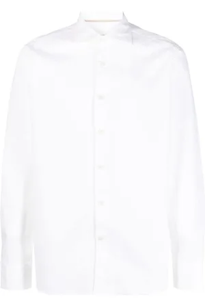 Tintoria Mattei Spread-collar long-sleeve shirt