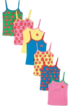 Stella McCartney Pack of 7 logo-print cotton vests