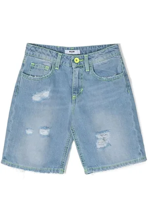 Msgm Distressed-effect shorts