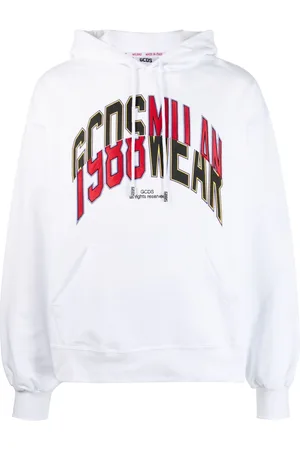 GCDS Logo-print cotton hoodie