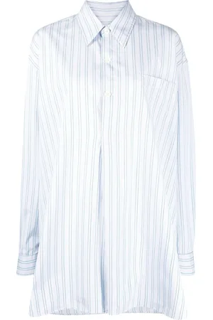 OUR LEGACY Striped oversized long-sleeve shirt