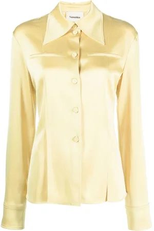 Nanushka Oversize-collar long-sleeve shirt