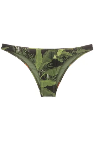 Lygia & Nanny Tropical-print low-rise bikini bottoms