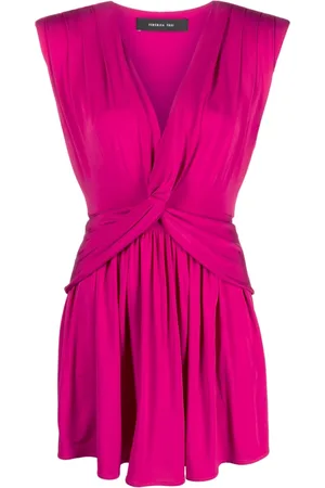 FEDERICA TOSI Knot-detail V-neck dress
