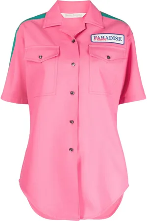 Palm Angels Logo-patch short-sleeved shirt