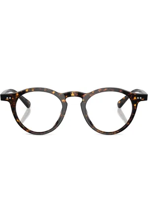 Oliver Peoples Tortoiseshell club round-frame glasses