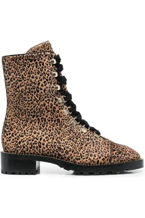 Stuart Weitzman Jaguar-print 40mm ankle boots