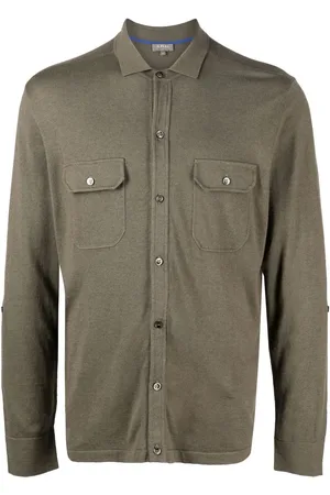 N.PEAL Double-pocket knit shirt