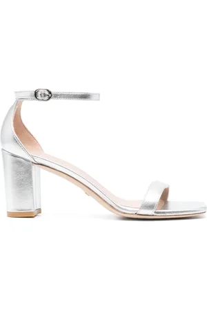 Stuart Weitzman Metallic ankle-strap sandals