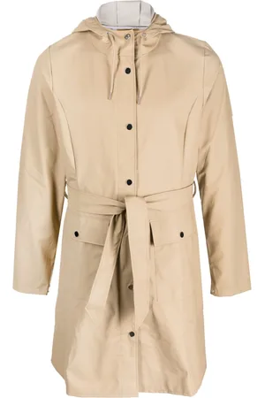 Rains Belted hooded raincoat