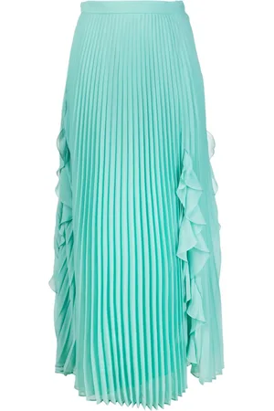 Pinko Ruffle-detail pleated maxi skirt
