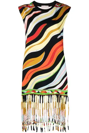Puccini Graphic-print sleeveless dress