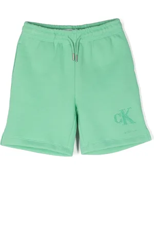 Calvin Klein Logo-embroidered piqu??-weave shorts