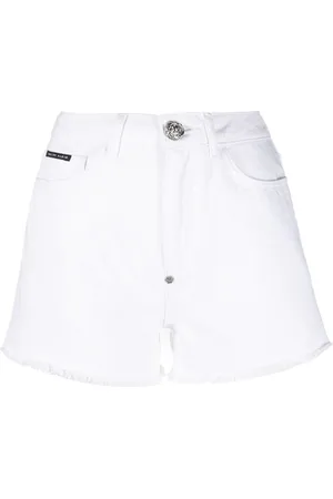 Philipp Plein Crystal-embellished denim shorts