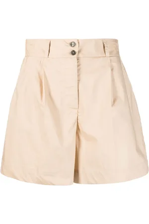 Woolrich Pleated high-waisted shorts