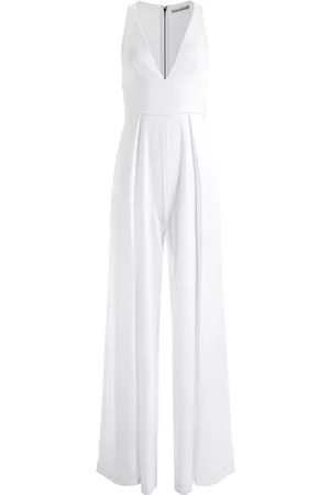 ALICE+OLIVIA Low v-neck wide jumpsuit