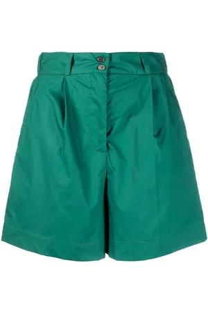 Woolrich Pleat-detail high-waisted shorts