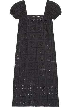 Ganni Broderie anglaise midi dress