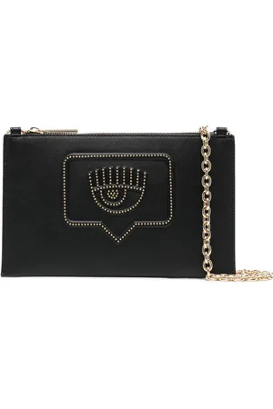 Chiara Ferragni Eyelike Embossed faux-leather wallet-on-chain