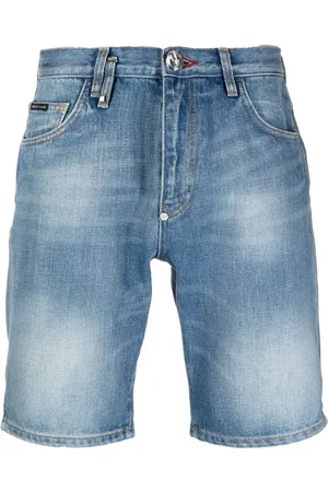Philipp Plein Washed denim shorts