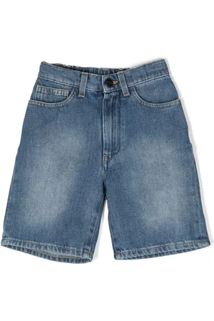 Palm Angels Logo-print denim shorts